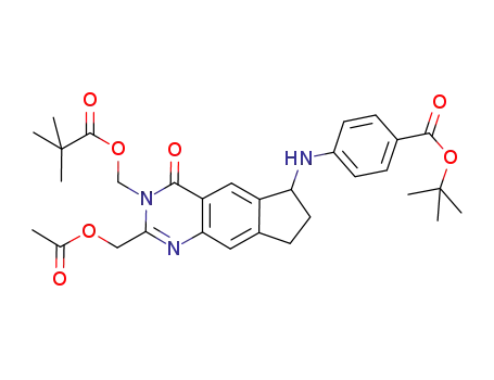 tert-butyl 4-[N-[2-acetoxymethyl-4-oxo-3-pivaloyloxymethyl-3,4,7,8-tetrahydro-6H-cyclopenta[g]quinazolin-6-yl]amino]benzoate