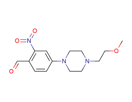 Benzaldehyde, 4-[4-(2-methoxyethyl)-1-piperazinyl]-2-nitro-