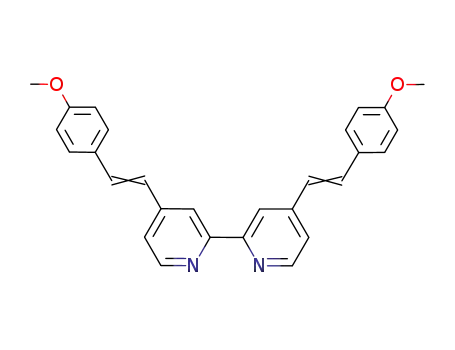 Molecular Structure of 166827-53-8 ((E,E)-4,4'-Bis[2-(4-methoxyphenyl)ethenyl]-2,2'-bipyridine)