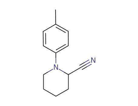 Molecular Structure of 1041766-84-0 (1-(p-tolyl)piperidine-2-carbonitrile)