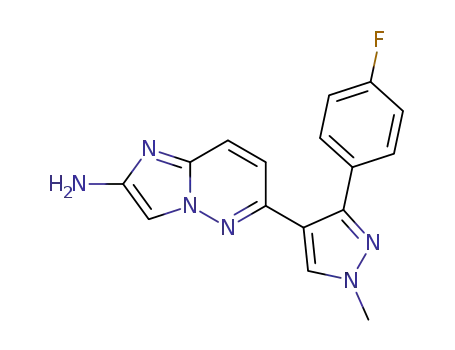6-(3-(4-fluorophenyl)-1-methyl-1H-pyrazol-4-yl)imidazo[1,2-b]pyridazin-2-amine