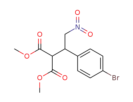 Molecular Structure of 41441-38-7 (Propanedioic acid, [1-(4-bromophenyl)-2-nitroethyl]-, dimethyl ester)