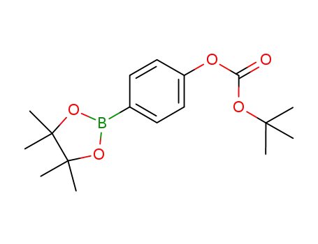Molecular Structure of 480438-75-3 (TERT-BUTYL-4-(4,4,5,5-TETRAMETHYL-1,3,2-DIOXABOROLAN-2-YL)PHENYLCARBONATE)