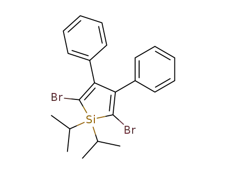 Molecular Structure of 160319-34-6 (2,5-dibromo-3,4-diphenyl-1,1-di(propan-2-yl)silole)