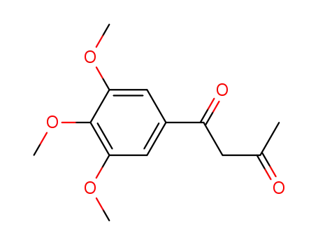 Molecular Structure of 100613-36-3 (1-(3,4,5-TRIMETHOXYPHENYL)BUTANE-1,3-DIONE)