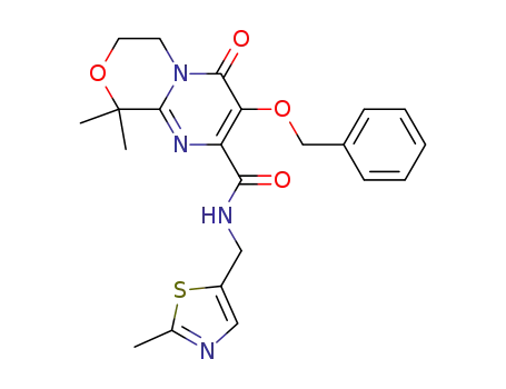 3-(benzyloxy)-9,9-dimethyl-N-((2-methylthiazol-5-yl)methyl)-4-oxo-4,6,7,9-tetrahydropyrimido[2,1-c][1,4]oxazine-2-carboxamide