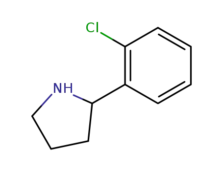 Molecular Structure of 129540-21-2 (2-(2-Chlorophenyl)pyrrolidine)