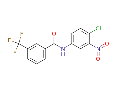 Molecular Structure of 1001341-80-5 (N-(4-chloro-3-nitrophenyl)-3-(trifluoromethyl)benzamide)