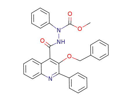 4-Quinolinecarboxylic acid, 2-phenyl-3-(phenylmethoxy)-,
2-(methoxycarbonyl)-2-phenylhydrazide