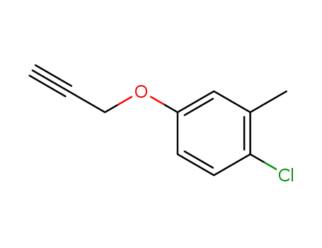 Molecular Structure of 33133-30-1 (Benzene, 1-chloro-2-methyl-4-(2-propynyloxy)-)