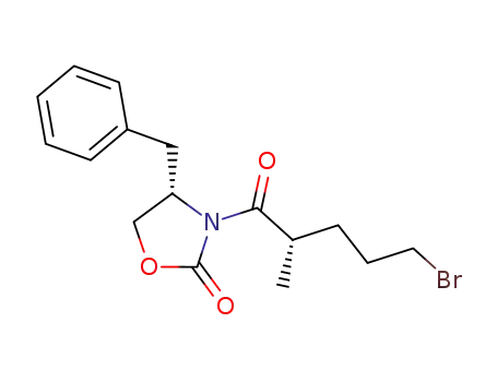 2-Oxazolidinone,
3-[(2S)-5-bromo-2-methyl-1-oxopentyl]-4-(phenylmethyl)-, (4S)-