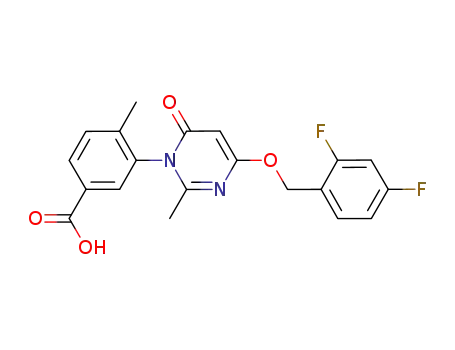 Benzoic acid,
3-[4-[(2,4-difluorophenyl)methoxy]-2-methyl-6-oxo-1(6H)-pyrimidinyl]-4-
methyl-