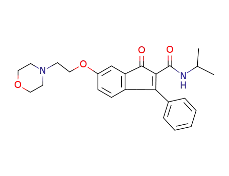 Molecular Structure of 867187-72-2 (6-(2-morpholine-4-ylethoxy)-1-oxo-3-phenyl-1H-indene-2-carboxylic acid isopropyl amide)