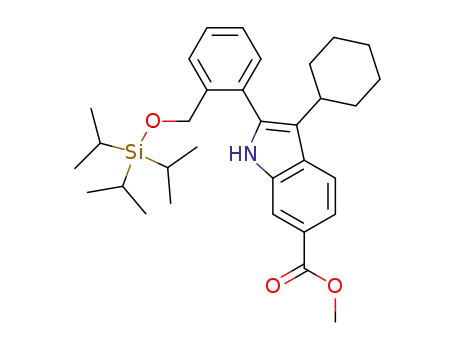 methyl 3-cyclohexyl-2-(2-{[(triisopropylsilyl)oxy]methyl}phenyl)-1H-indole-6-carboxylate