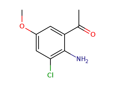 Molecular Structure of 801235-15-4 (Ethanone,1-(2-amino-3-chloro-5-methoxyphenyl)-)