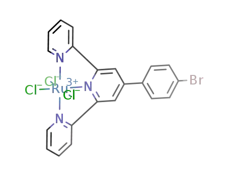 Molecular Structure of 586400-18-2 ((4'-(p-bromophenyl)-2,2':6',2''-terpyridine)RuCl<sub>3</sub>)