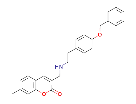 2H-1-Benzopyran-2-one,
7-methyl-3-[[[2-[4-(phenylmethoxy)phenyl]ethyl]amino]methyl]-