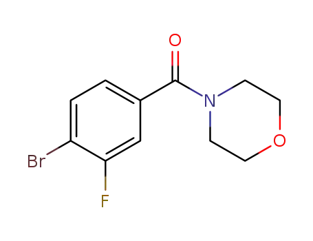 Molecular Structure of 897016-95-4 (Morpholine, 4-(4-bromo-3-fluorobenzoyl)-)