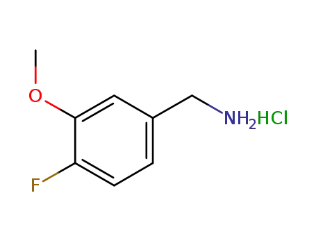 Molecular Structure of 869296-41-3 (4-Fluoro-3-MethoxybenzylaMineHCl)
