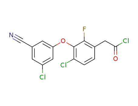 Molecular Structure of 1007571-96-1 ([4-chloro-3-(3-chloro-5-cyano-phenoxy)-2-fluoro-phenyl]-acetyl chloride)