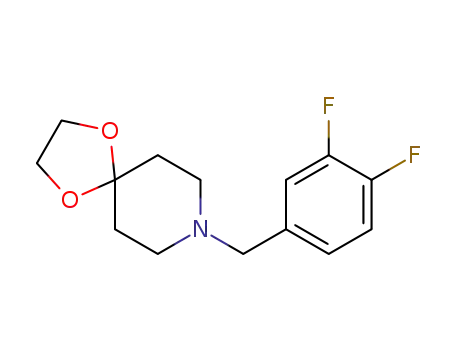Molecular Structure of 935777-21-2 (8-(3,4-difluorobenzyl)-1,4-dioxa-8-azaspiro[4.5]decane)