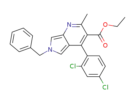 6H-Pyrrolo[3,4-b]pyridine-3-carboxylic acid,
4-(2,4-dichlorophenyl)-2-methyl-6-(phenylmethyl)-, ethyl ester