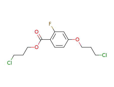 Molecular Structure of 911135-12-1 (3-chloropropyl 4-(3-chloropropoxy)-2-fluorobenzoate)
