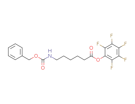 Molecular Structure of 197804-55-0 (Hexanoic acid, 6-[[(phenylmethoxy)carbonyl]amino]-, pentafluorophenyl
ester)