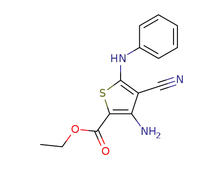 Ethyl 3-amino-5-anilino-4-cyano-2-thiophenecarboxylate
