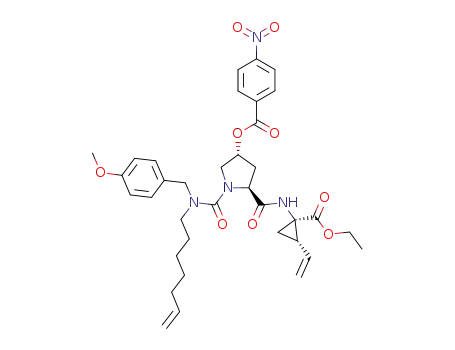 Cyclopropanecarboxylic acid,
2-ethenyl-1-[[[(2S,4R)-1-[[6-hepten-1-yl[(4-methoxyphenyl)methyl]amino]
carbonyl]-4-[(4-nitrobenzoyl)oxy]-2-pyrrolidinyl]carbonyl]amino]-, ethyl
ester, (1R,2S)-