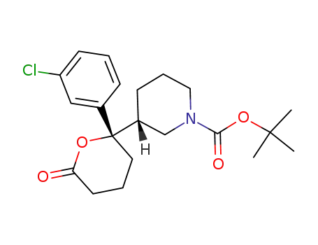 (R)-tert-butyl 3-((S)-2-(3-chlorophenyl)-6-oxotetrahydro-2H-pyran-2-yl)piperidine-1-carboxylate