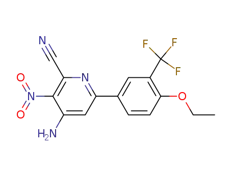 4-amino-6-(4-ethoxy-3-trifluoromethyl-phenyl)-3-nitro-pyridine-2-carbonitrile