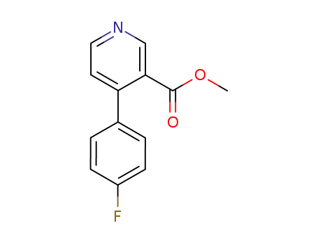 Molecular Structure of 110307-23-8 (3-Pyridinecarboxylic acid, 4-(4-fluorophenyl)-, methyl ester)