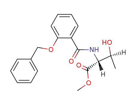 Molecular Structure of 81254-80-0 (D-Threonine, N-[2-(phenylmethoxy)benzoyl]-, methyl ester)