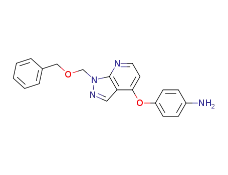Molecular Structure of 924909-14-8 (4-(1-benzyloxymethyl-1H-pyrazolo[3,4-b]pyridin-4-yloxy)aniline)