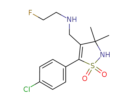 N-(5-(4-chlorophenyl)-3,3-dimethyl-1,1-dioxo-2,3-dihydroisothiazol-4-yl)methyl-N-(2-fluoroethyl)amine