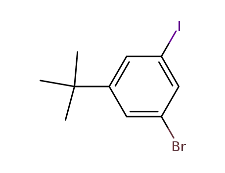 Molecular Structure of 186772-43-0 (Benzene, 1-bromo-3-(1,1-dimethylethyl)-5-iodo-)