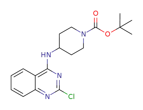 Molecular Structure of 911681-37-3 (tert-butyl 4-[(2-chloroquinazolin-4-yl)amino]piperidine-1-carboxylate)