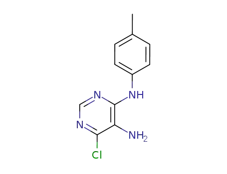 Molecular Structure of 17465-94-0 (6-CHLORO-N4-(4-METHYLPHENYL)-4,5-PYRIMIDINEDIAMINE)