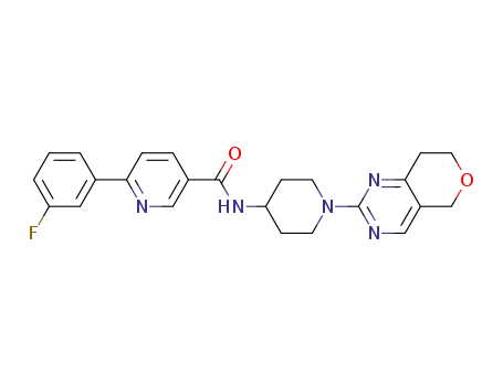 N-[1-(7,8-Dihydro-5H-pyrano[4,3-d]pyrimidin-2-yl)piperidin-4-yl]-6-(3-fluorophenyl)nicotinamide