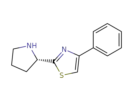 Molecular Structure of 479067-56-6 ((S)-4-phenyl-2-(pyrrolidin-2-yl)thiazole)