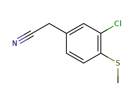 Molecular Structure of 947701-13-5 (3-Chloro-4-methylthiophenylacetonitrile)