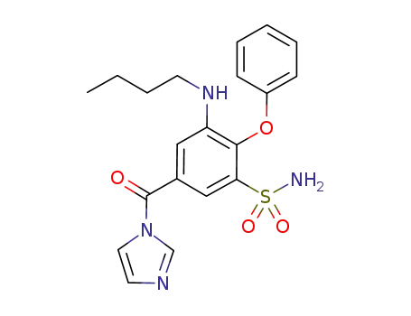 Molecular Structure of 1021869-65-7 (3-(butylamino)-5-(1H-imidazole-1-carbonyl)-2-phenoxybenzenesulfonamide)