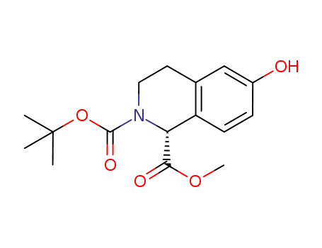 methyl (1R)-N-(tert-butyloxycarbonyl)-6-hydroxy-3,4-dihydro-1H-isoquinoline-1-carboxylate
