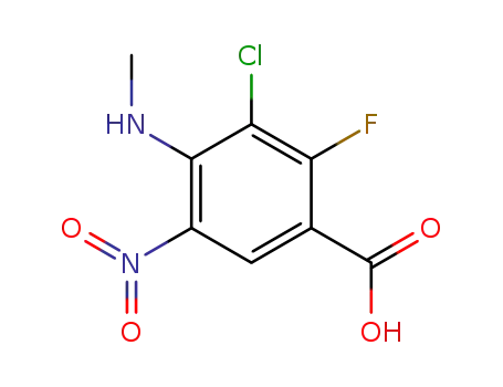 Benzoic acid, 3-chloro-2-fluoro-4-(methylamino)-5-nitro-