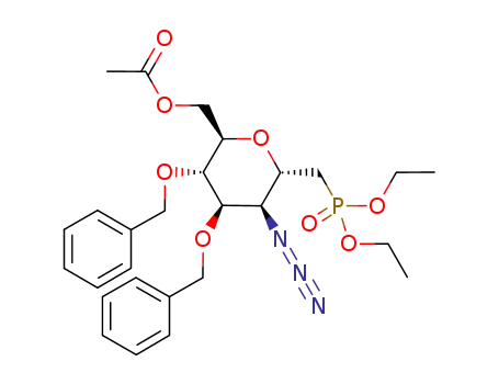 diethyl C-(6-O-acetyl-2-azido-3,4-di-O-benzyl-2-deoxy-α-D-mannopyranosyl)methanephosphonate