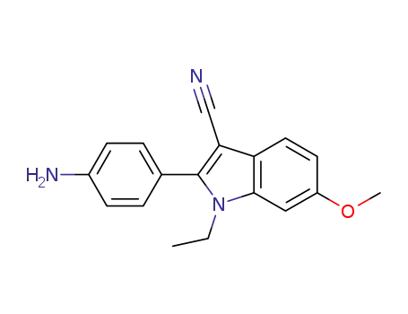 1H-Indole-3-carbonitrile, 2-(4-aminophenyl)-1-ethyl-6-methoxy-