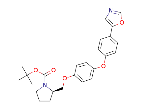 (R)-2-[4-(4-Oxazol-5-yl-phenoxy)-phenoxymethyl]-pyrrolidine-1-carboxylic acid tert-butyl ester