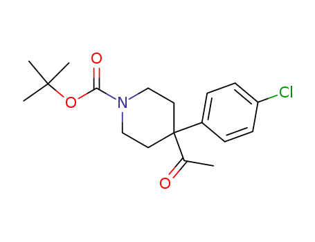 Molecular Structure of 849106-04-3 (1-Piperidinecarboxylic acid, 4-acetyl-4-(4-chlorophenyl)-,
1,1-dimethylethyl ester)