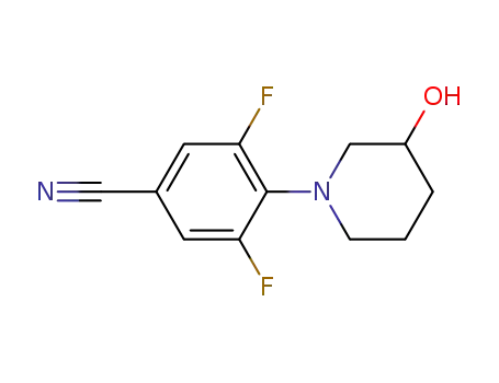 3,5-difluoro-4-(3-hydroxypiperidin-1-yl)benzonitrile